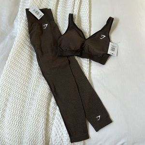 Brand new gym shark workout set - brown